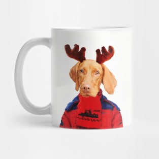 Funny Christmas Dog Portrait Mug